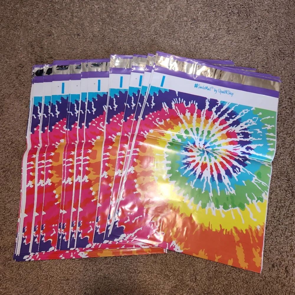 25 bags - Tye dye polymailers 10x 13 new